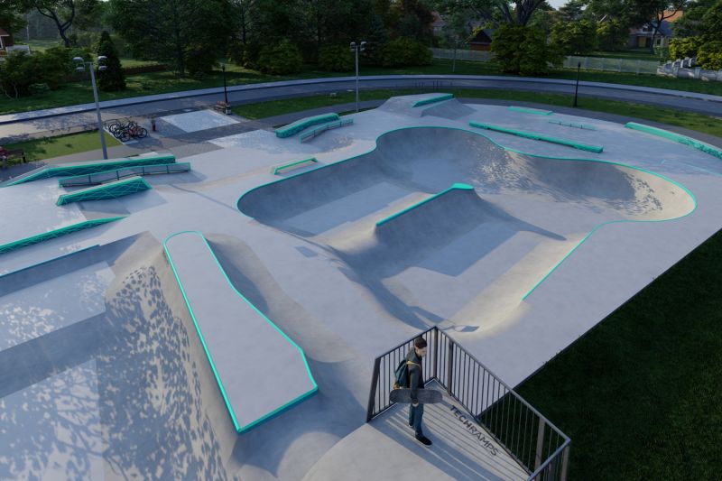 Concrete skatepark