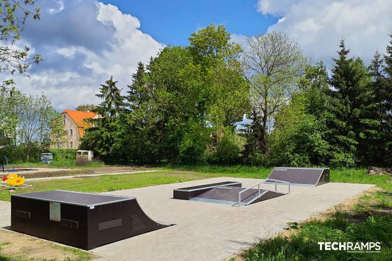 Wooden skatepark