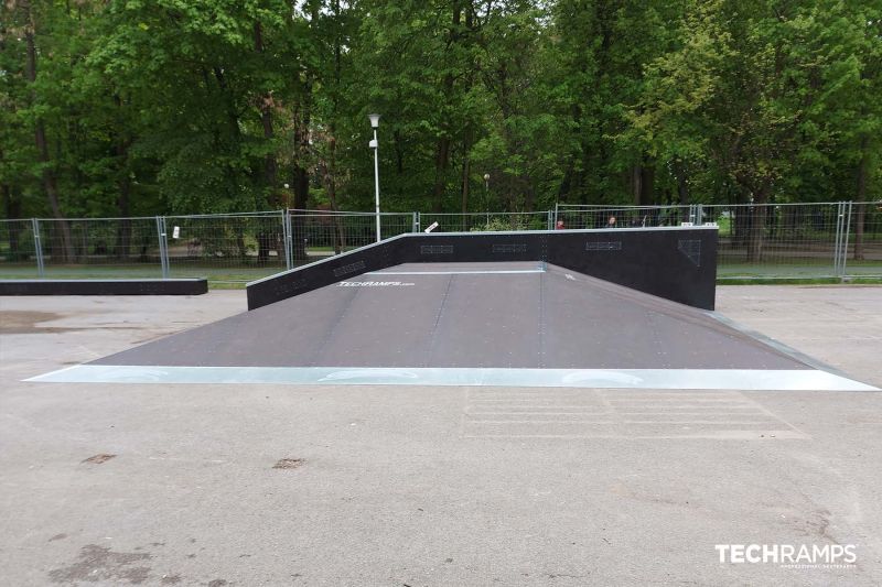 Wooden skatepark