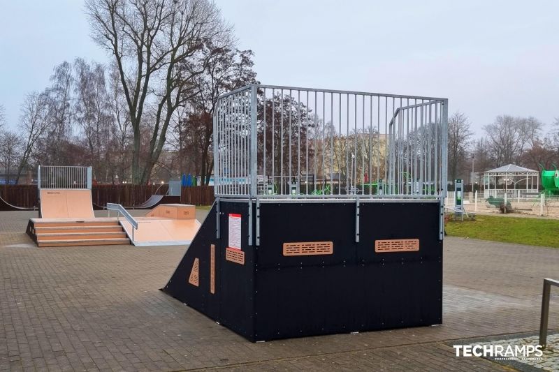 Wooden skate park