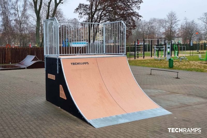 Wooden skate park