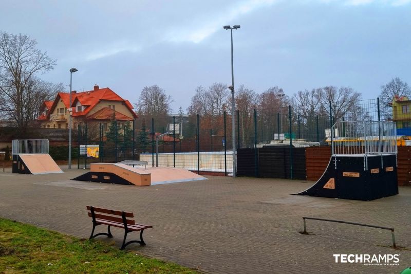 Wooden skate park