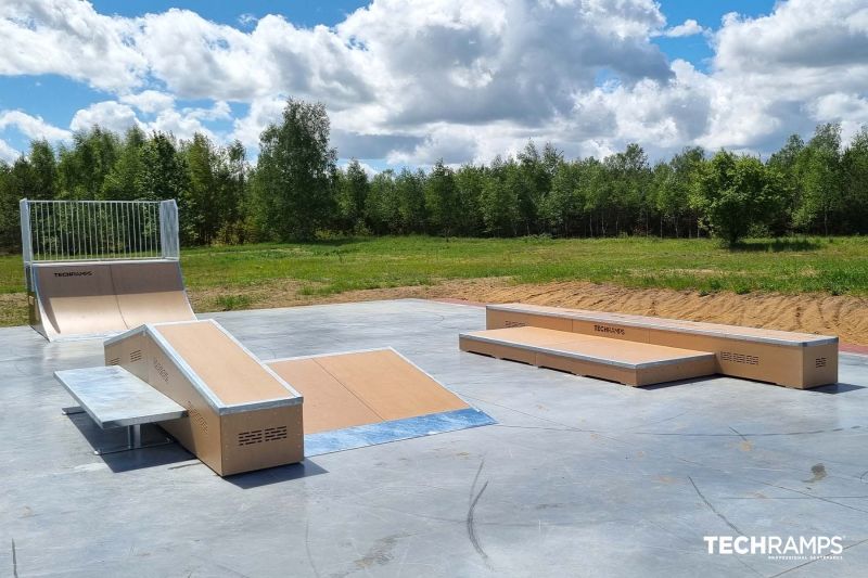 Wooden skatepark