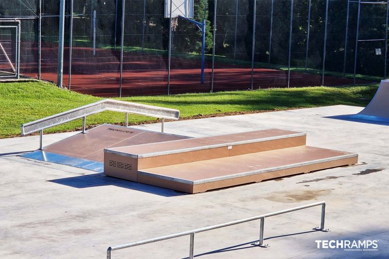 Wooden skatepark